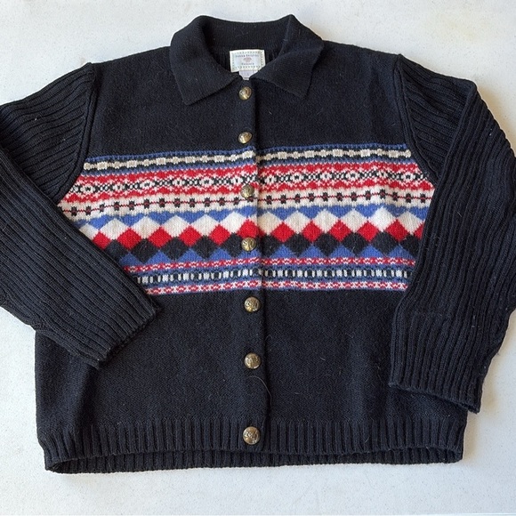 Vintage Susan Bristol Wool Cardigan Sweater Size  LARGE - Picture 2 of 6